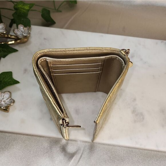 Authentic Dior Cannage Gold Wallet w/ Unbranded Conversion Chain - Picture 7 of 17